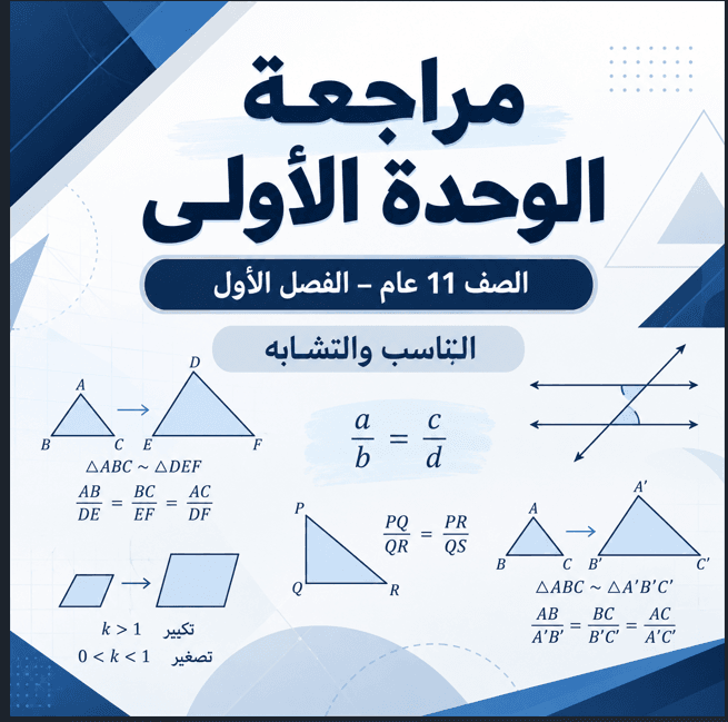 مراجعة الوحدة الاولى   الصف 11 عام مع الحل